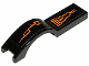 Part No: 50947pb021R  Name: Vehicle, Mudguard 1 x 4 1/2 with Orange Lines Pattern Model Right Side (Stickers) - Set 8080
