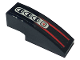 Part No: 50950pb130  Name: Slope, Curved 3 x 1 with Red Stripes and Car Control Panel Pattern (Sticker) - Set 76895