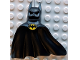 Part No: 51008pb02  Name: Minifigure, Headgear Head Cover, Cowl with Pointed Ears, Sweeping Cape with Simple Batman Bat Logo Pattern