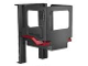 Part No: 54006c01  Name: Duplo Forklift Cabin with Dark Red Mudguards and Forklift Rails (Sumsy)