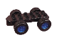 Part No: 54007c02  Name: Duplo Car Base 2 x 6 with Four Black Wheels and Pearl Blue Hubs