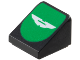 Part No: 54200pb129  Name: Slope 30 1 x 1 x 2/3 with White Aston Martin Logo on Green Background Pattern
