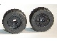 Part No: 55982c03  Name: Wheel 18mm D. x 14mm with Axle Hole, Fake Bolts and Shallow Spokes with Black Tire 30.4 x 14 Solid (55982 / 58090)