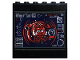 Part No: 59349pb271  Name: Panel 1 x 6 x 5 with Monitor Screen with Red The Riddler Minifigure Pattern (Sticker) - Set 76183