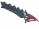 Part No: 60350pb01  Name: Bionicle Wing Bladed with Marbled Dark Red Pattern