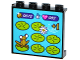 Part No: 60581pb077  Name: Panel 1 x 4 x 3 with Side Supports - Hollow Studs with Frog on Lilypad Arcade Game Display Pattern (Sticker) - Set 41127
