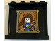 Part No: 60581pb255  Name: Panel 1 x 4 x 3 with Side Supports - Hollow Studs with Torn Portrait Painting of Female Minifigure and Teddy Bear in Gold Frame Pattern (Sticker) - Set 70425