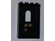 Part No: 60808pb010  Name: Panel 1 x 4 x 5 Wall with Window with Yellow Tally Marks Pattern on Inside (Sticker) - Set 9450