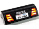 Part No: 6081pb022  Name: Slope, Curved 2 x 4 x 1 1/3 with 4 Recessed Studs with 'POLICE', Taillights and Highway Patrol 'GS-4080' Pattern (Sticker) - Set 8681