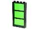 Part No: 6160c04  Name: Window 1 x 4 x 6 with 3 Panes with Fixed Trans-Green Glass