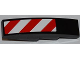 Part No: 61678pb051L  Name: Slope, Curved 4 x 1 with Large Red and White Danger Stripes Pattern (White Corners) Model Left Side (Sticker) - Set 4203