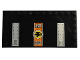 Part No: 6178pb024R  Name: Tile, Modified 6 x 12 with Studs on Edges with Dr. Inferno Logo and Door Hinges Pattern Model Right Side (Stickers) - Set 8637