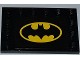 Part No: 6180pb053  Name: Tile, Modified 4 x 6 with Studs on Edges with Batman Logo on Rectangular Black Background Pattern (Sticker) - Set 6863