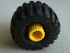 Part No: 6290c01  Name: Duplo, Toolo Wheel with Yellow Connector Pin with Black Duplo, Toolo Tire Standard (6290c00 / 6292)