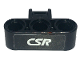 Part No: 63869pb006  Name: Technic, Axle and Pin Connector Perpendicular Triple with White 'CSR' Pattern (Sticker) - Set 42151
