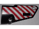 Part No: 64391pb037  Name: Technic, Panel Fairing # 4 Small Smooth Long, Side B with Red and White Danger Stripes Pattern (Sticker) - Set 9395