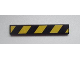 Part No: 6636pb074  Name: Tile 1 x 6 with Black and Yellow Danger Stripes Pattern (Sticker) - Set 9486