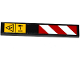 Part No: 6636pb141R  Name: Tile 1 x 6 with Warning Signs and Red and White Danger Stripes Pattern Model Right Side (Sticker) - Set 42053