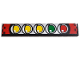 Part No: 6636pb293  Name: Tile 1 x 6 with Yellow, Green and Red Race Start Lights Pattern (Sticker) - Set 8279