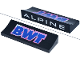 Part No: 6806pb007  Name: Arch 6 x 2 x 5/6 Inverted with White 'ALPINE' and Blue and Bright Pink 'BWT' Logo Pattern (Stickers) - Set 77248
