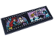 Part No: 69729pb100  Name: Tile 2 x 6 with Filmstrip / Roll with Ariel, Prince Eric and Ursula Minifigures Pattern (Sticker) - Set 43227