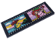 Part No: 69729pb102  Name: Tile 2 x 6 with Filmstrip / Roll with Ariel Minifigure, Sebastian and Flounder Pattern (Sticker) - Set 43227
