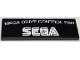 Part No: 69729pb208  Name: Tile 2 x 6 with White 'MEGA DRIVE CONTROL PAD' and 'SEGA' Logo Pattern (Sticker) - Set 40769