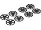 Part No: 72210  Name: Wheel Cover 5 Spoke and 9 Spoke for Wheel 72206pb01, 8 in Bag - 4 of Each (Multipack)