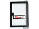 Part No: 73435c01pb03  Name: Door 1 x 4 x 5 Right with Trans-Clear Glass and 'Shell' Pattern (Sticker) - Set 6371