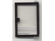 Part No: 73435c01pb04  Name: Door 1 x 4 x 5 Right with Trans-Clear Glass and 5 White Stripes Pattern (Sticker) - Set 6392