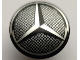 Part No: 75902pb19  Name: Minifigure, Shield Circular Convex Face with Silver Grille and Mercedes-Benz Logo Pattern