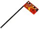 Part No: 75c16pb01  Name: Hose, Rigid 3mm D. 16L / 12.8cm with Checkered Red Flag, Stars and Number 51 Pattern (Sticker) - Set 8651