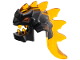 Part No: 7878pb02  Name: Minifigure, Head, Modified Alien Monster with Molded Trans-Orange Eyes, Teeth, Spikes and Tail Pattern
