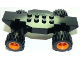 Part No: 85759c01  Name: Vehicle, Base Fast Food Racer 4 x 10 Lifted with Orange Wheels and Black Tires