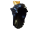 Part No: 85833pb01  Name: Minifigure, Hair Long Swept Back with Gold Crown Pattern