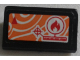 Part No: 85984pb166  Name: Slope 30 1 x 2 x 2/3 with Orange Satellite Map and Fire Icon Pattern (Sticker) - Set 60010