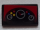 Part No: 85984pb204  Name: Slope 30 1 x 2 x 2/3 with 3 Gauges and Blue, Red and Yellow Buttons Pattern (Sticker) - Set 75876
