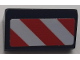 Part No: 85984pb309R  Name: Slope 30 1 x 2 x 2/3 with Red and White Danger Stripes Pattern Model Right Side (Sticker) - Set 60183