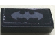 Part No: 85984pb417  Name: Slope 30 1 x 2 x 2/3 with Dark Bluish Gray Batman Logo Pattern (Sticker) - Set 70916