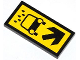 Part No: 87079pb0136  Name: Tile 2 x 4 with Water Drops, Car and Black Arrow Pattern (Sticker) - Set 4207