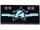 Part No: 87079pb0270  Name: Tile 2 x 4 with Silver and Medium Azure Circuitry, Vents and Ultra Agents Logo Pattern (Sticker) - Set 70173