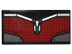 Part No: 87079pb0280  Name: Tile 2 x 4 with Dark Red and Silver Body Armor Panel Pattern (Sticker) - Set 76051