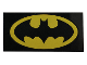 Part No: 87079pb0317  Name: Tile 2 x 4 with Batman Logo Oval Pattern