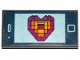 Part No: 87079pb0600  Name: Tile 2 x 4 with Cell Phone / Smartphone with Heart from Bricks (Emmet's 'Piece' Offering) Pattern (Sticker) - Set 70838
