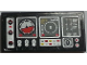 Part No: 87079pb0707L  Name: Tile 2 x 4 with Airplane Gauges and Buttons on Black Background Pattern Model Left Side (Sticker) - Set 9396