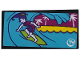 Part No: 87079pb0714  Name: Tile 2 x 4 with Girl Surfing and 'TV' Pattern (Sticker) - Set 41317