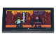 Part No: 87079pb0860  Name: Tile 2 x 4 with TV Display Video Game (Prime Empire), Minifigures Fighting with Swords Pattern (Sticker) - Set 71741