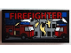 Part No: 87079pb1139  Name: Tile 2 x 4 with Screen with 'FIREFIGHTER', Building and Fire Trucks Pattern (Sticker) - Set 60215
