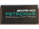 Part No: 87079pb1383  Name: Tile 2 x 4 with Dark Turquoise and White 'AMG PETRONAS FORMULA ONE TEAM' Pattern (Sticker) - Set 75883