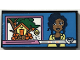 Part No: 87079pb1533  Name: Tile 2 x 4 with News Reporter and Treehouse on TV Screen Pattern (Sticker) - Set 41702